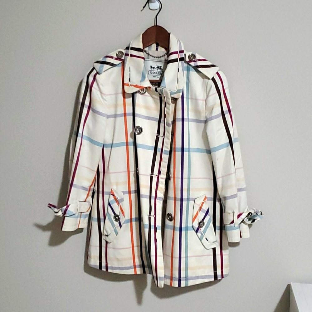 Coach multicolor trench coat